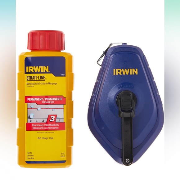 IRWIN STRAIT-LINE Chalk Line, Speedline Reel, Red, 100 ft. (2 Piece Set) - Picture 3 of 6